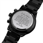 To Our Future Son - in -law engraved watch wedding engagement gift