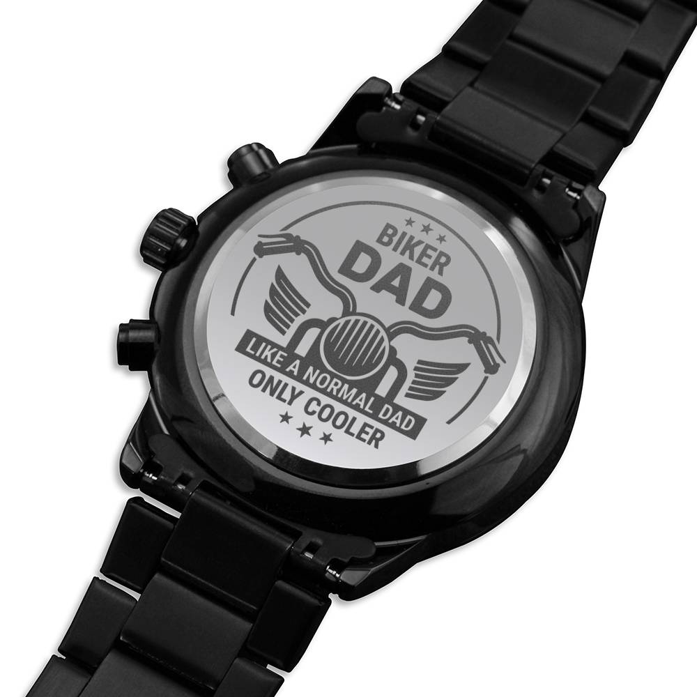 Biker Dad Engraved Wrist Watch