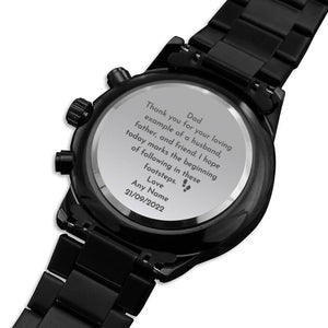 Father of the Groom engraved watch gift