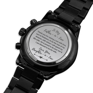 father in law from bride engraved watch wedding day gift