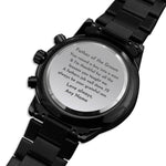 You raised a son, father of the groom wedding day engraved watch gift