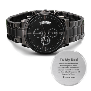 Father of the bride engraved watch wedding day gift