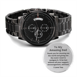 To My Amazing Dad showing me the world engraved watch fathers day, birthday Christmas gift