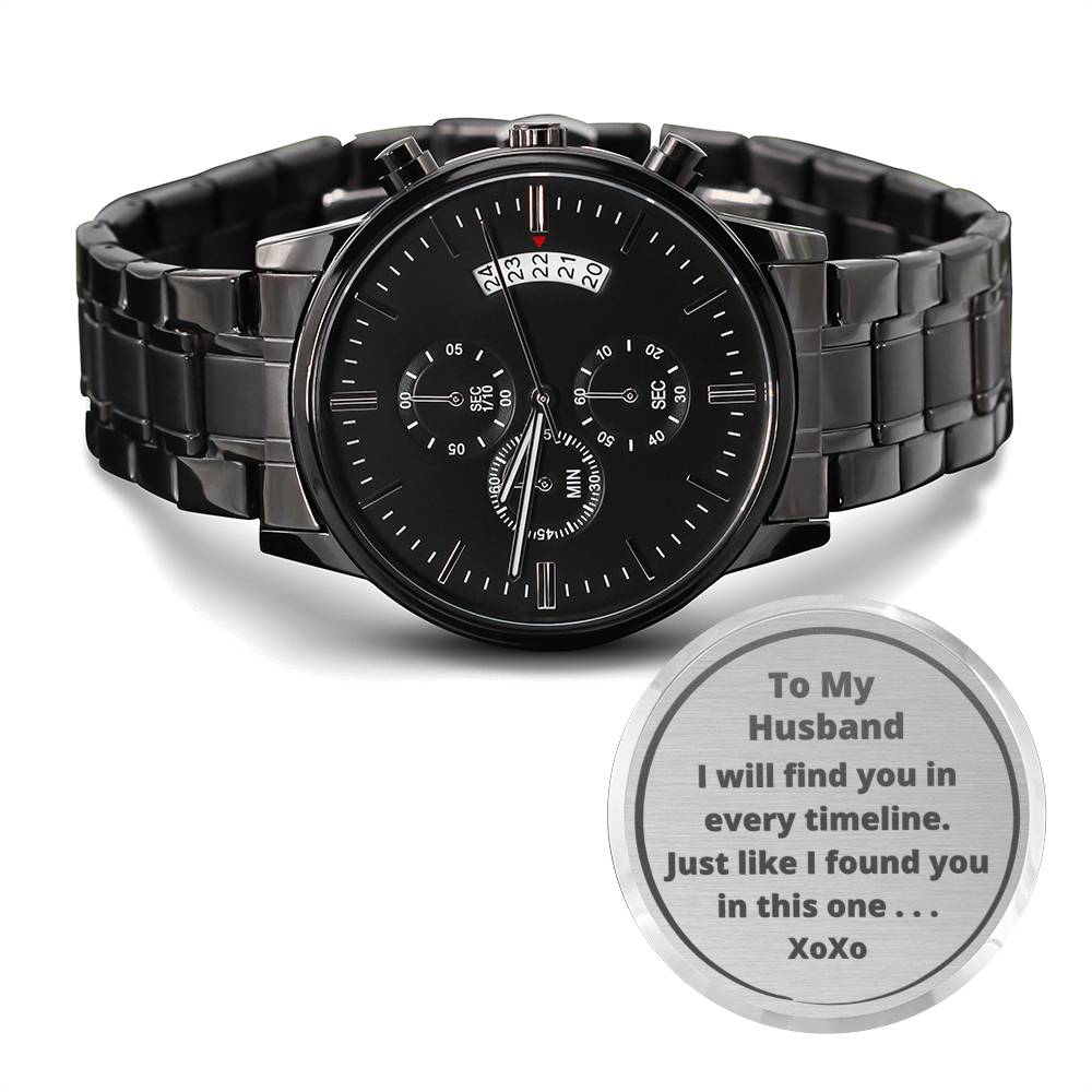 Engraved Watch for Husband birthday Valentines Christmas gift