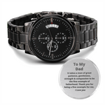 A fine example of fatherhood engraved watch for dad gift