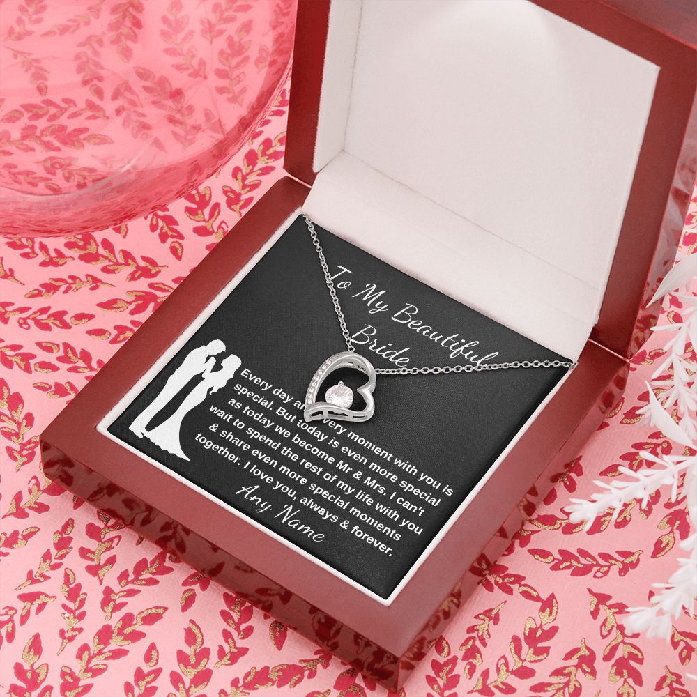 Forever Love Personalized necklace Groom to Bride Gift Wedding Day Gift