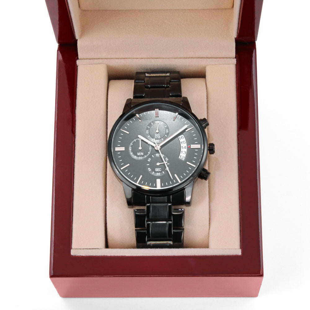 To My Caring Husband engraved watch gift