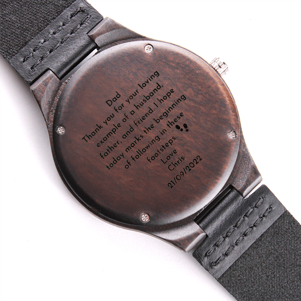 Personalized Father of the Groom wooden watch gift