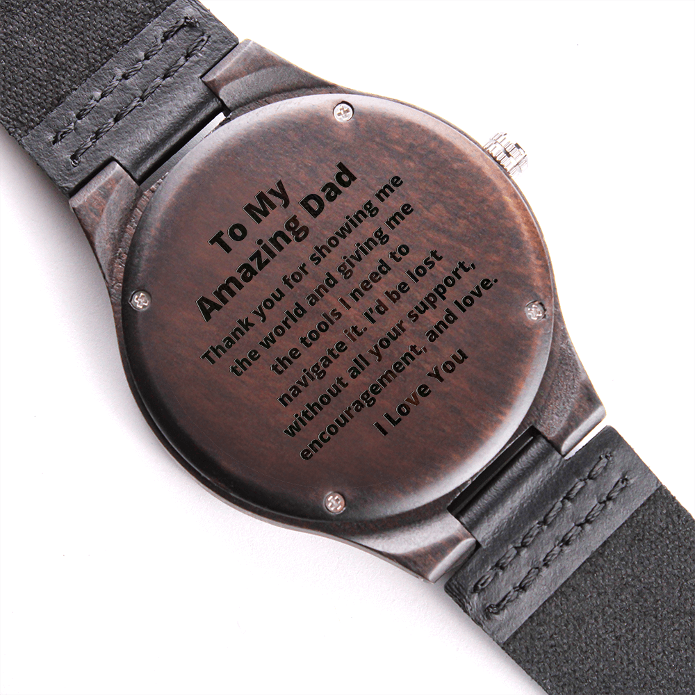 Amazing Dad Wooden watch for fathers day birthday Christmas
