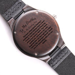 Brother of the Bride engraved wooden watch