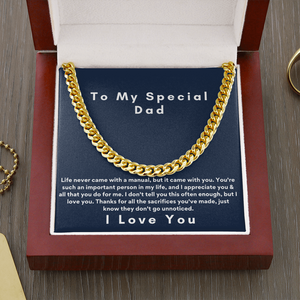 Cuban Link Chain Necklace for a Special Dad gift