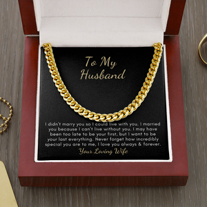 Husband necklace birthday Valentines Anniversary gift