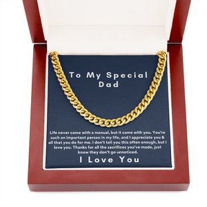 Cuban Link Chain Necklace for a Special Dad gift