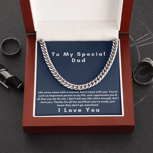 Cuban Link Chain Necklace for a Special Dad gift