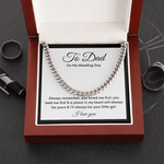 Father of the Bride Cuban link Chain necklace wedding gift