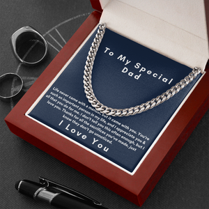 Cuban Link Chain Necklace for a Special Dad gift