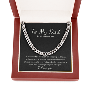 Father of the bride wedding gift necklace