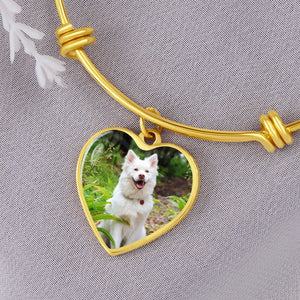 Dog Memorial heart bracelet