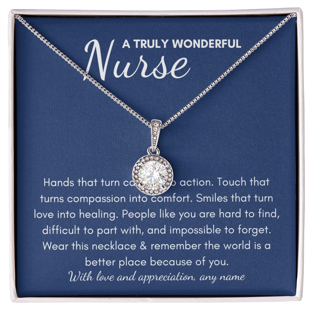 Personalized Nurse worker Thank you necklace