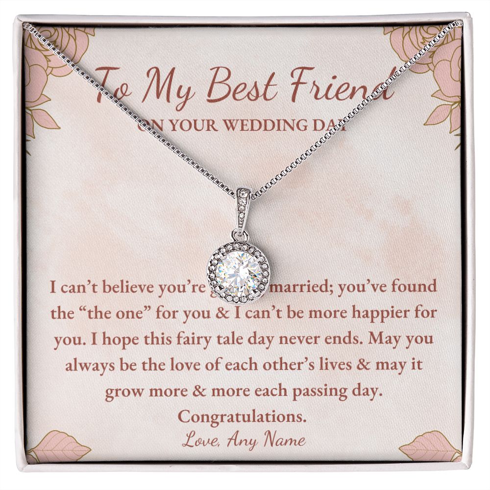 Personalized Eternal hope best friend wedding necklace gift