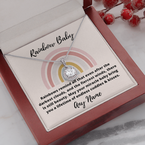 Personalized rainbow baby Eternal Hope Necklace gift