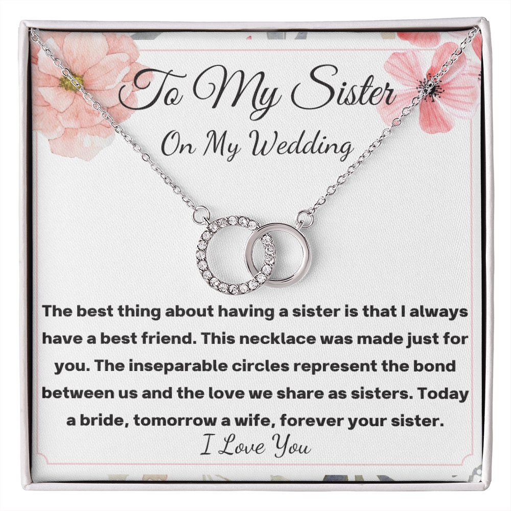 Perfect Pair Sister of the bride circle necklace