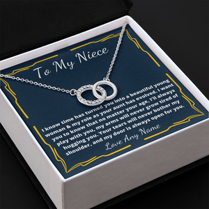 Double circle Aunty & Niece birthday moving away necklace gift