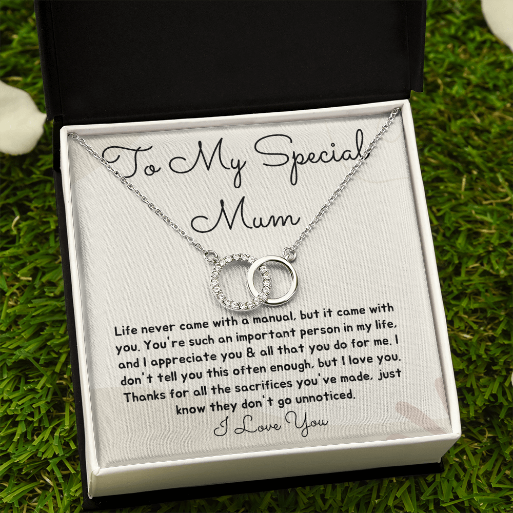 Double circle special mum necklace gift