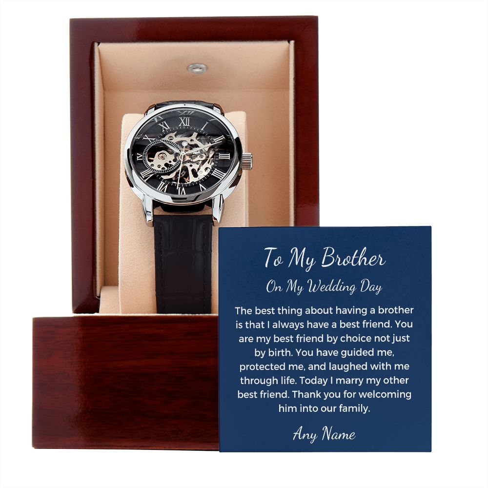 To My Brother On My Wedding Day Gift For Brother Of The Bride