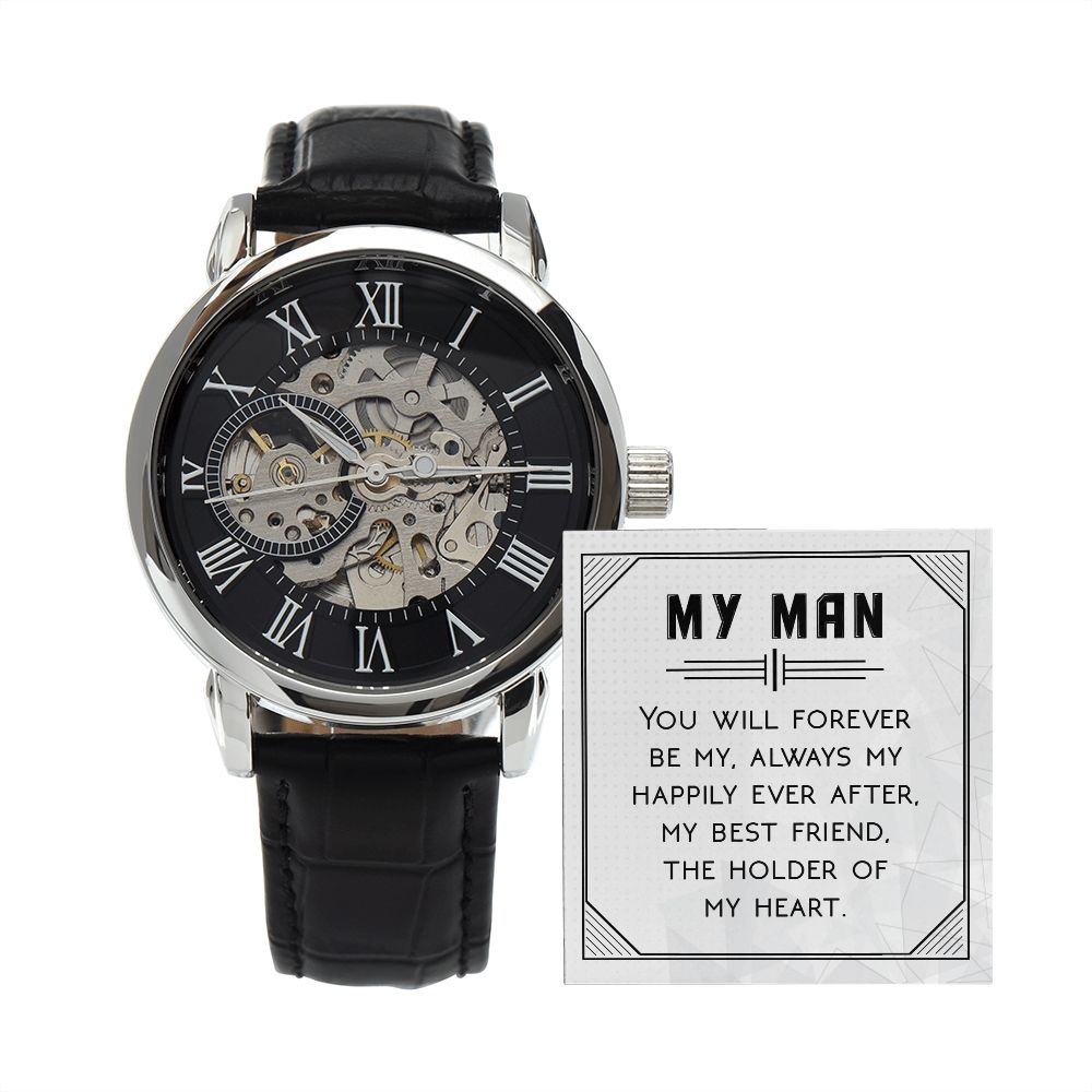 Men's Openwatch for boyfriend husband the holder of my heart