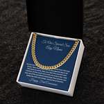 Personalized first communion gift for son Cuban Link Chain