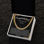 Personalized Graduation Cuban Link Chain for Brother