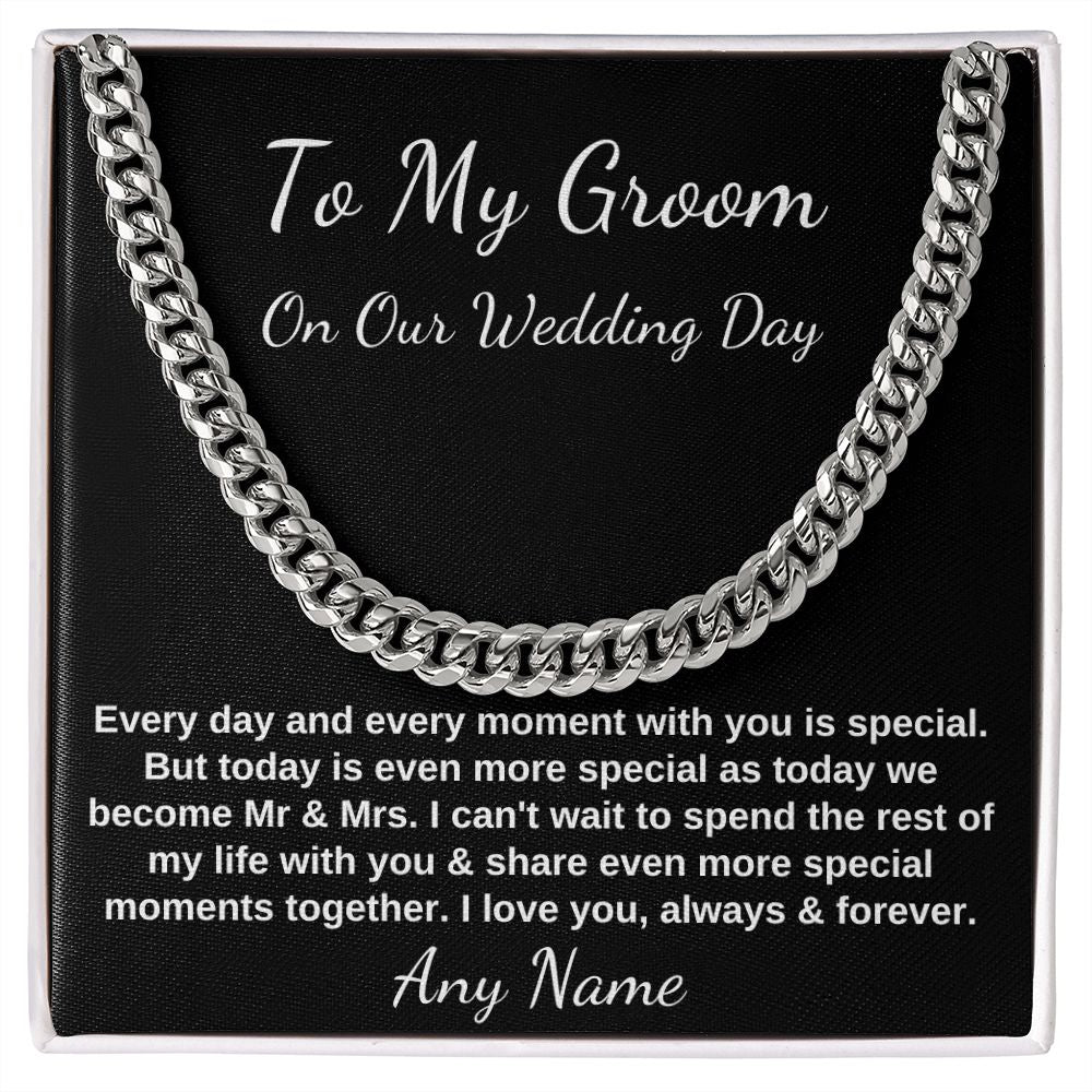 Cuban Link Chain Personalized Groom gifts