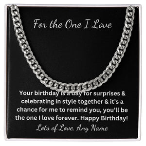 Personalized Cuban Link Chain Husband boyfriend birthday