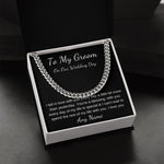 Cuban link chain Personalized gift for groom from bride