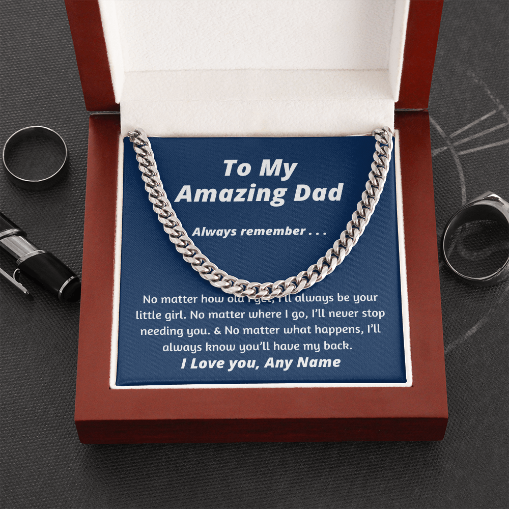 Personalized No matter how old I get I'll always be your little girl fathers day gift