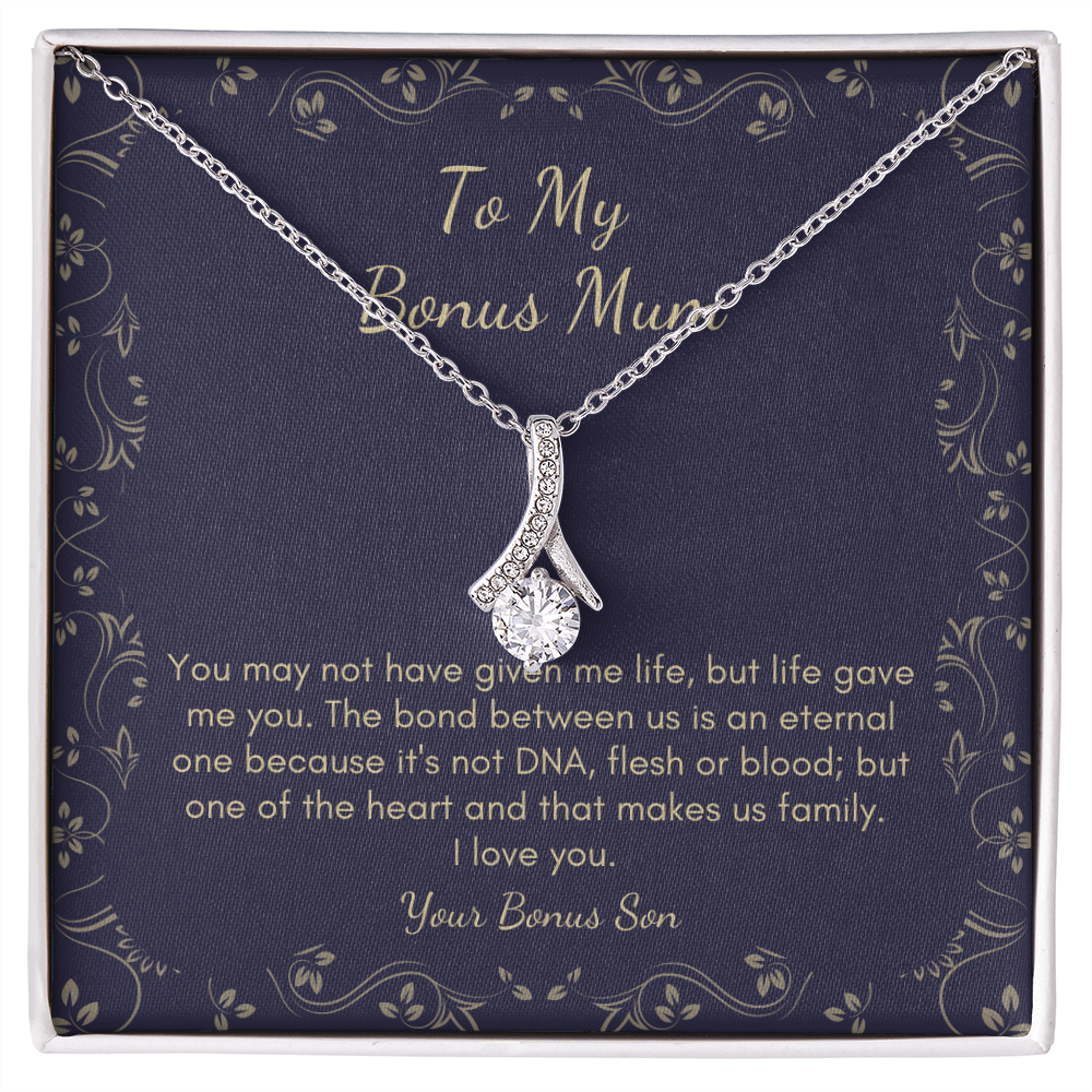 To My Bonus Mum from Son Alluring Beauty necklace birthday Mothers day Christmas gift