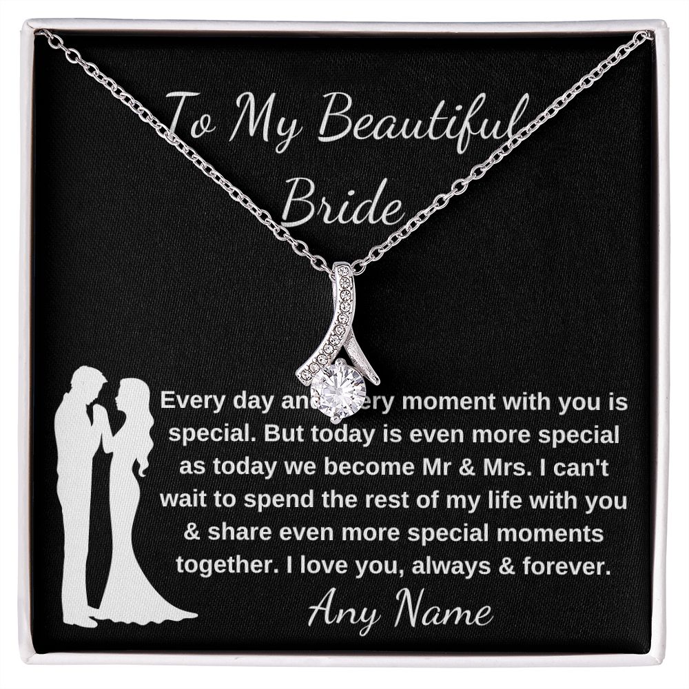 Alluring Beauty Personalized Groom to Bride Gift Wedding Day gift