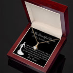 Alluring Beauty Personalized Groom to Bride Gift Wedding Day Morning keepsake necklace gift
