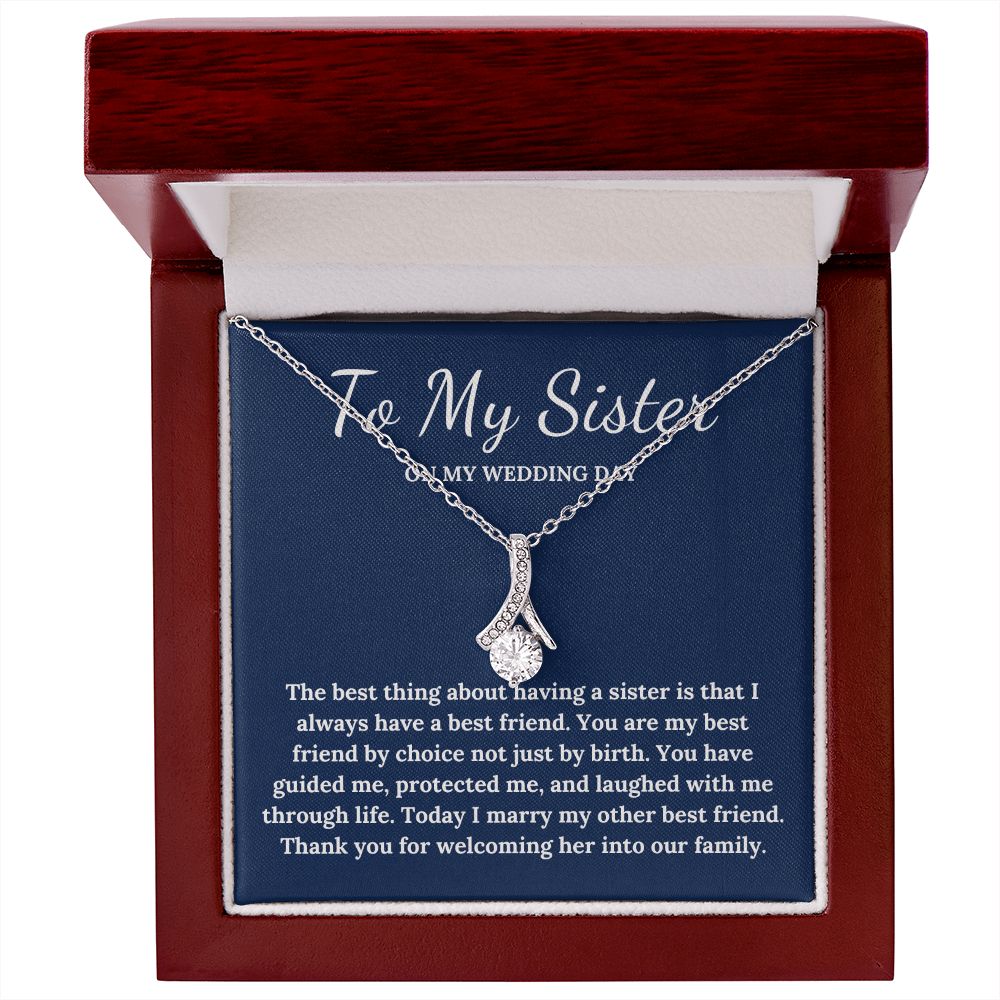 Sister of the Groom wedding necklace gift