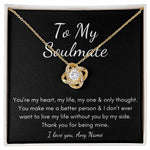 Personalised Soulmate Love Knot necklace for wife and girlfriend