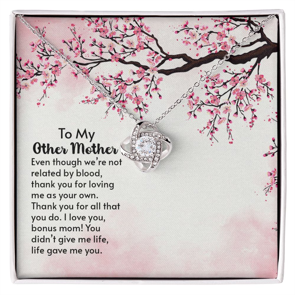 To My Bonus Mum Love Knot Necklace