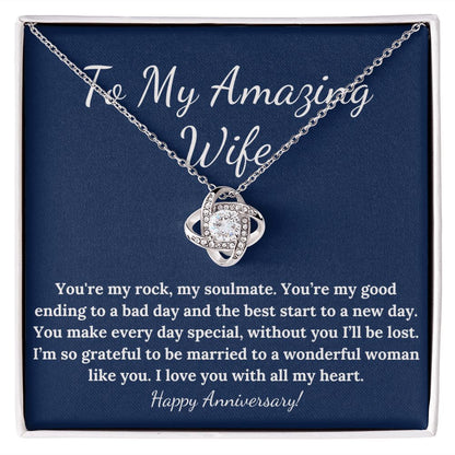 Love Knot Anniversary necklace for wife
