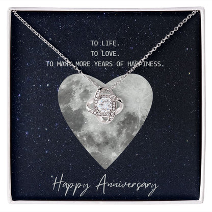 Happy Anniversary Love knot necklace for wife girlfriend