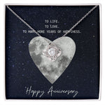 Happy Anniversary Love knot necklace for wife girlfriend