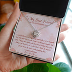 Love Knot Personalized To My Best Friend on your wedding day Best Friend Gift Best Friend to Bride Jewelry Gift bestie necklace