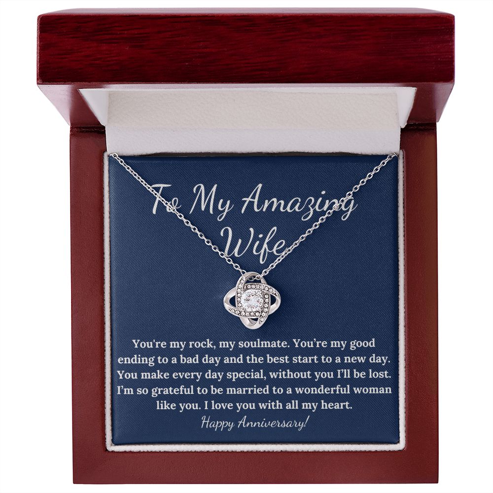 Love Knot Anniversary necklace for wife