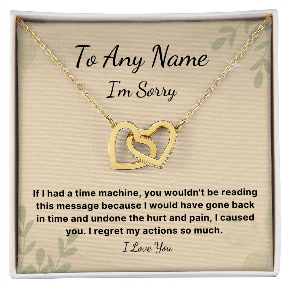 Personalized I'm Sorry heart necklace for wife girlfriend best friend