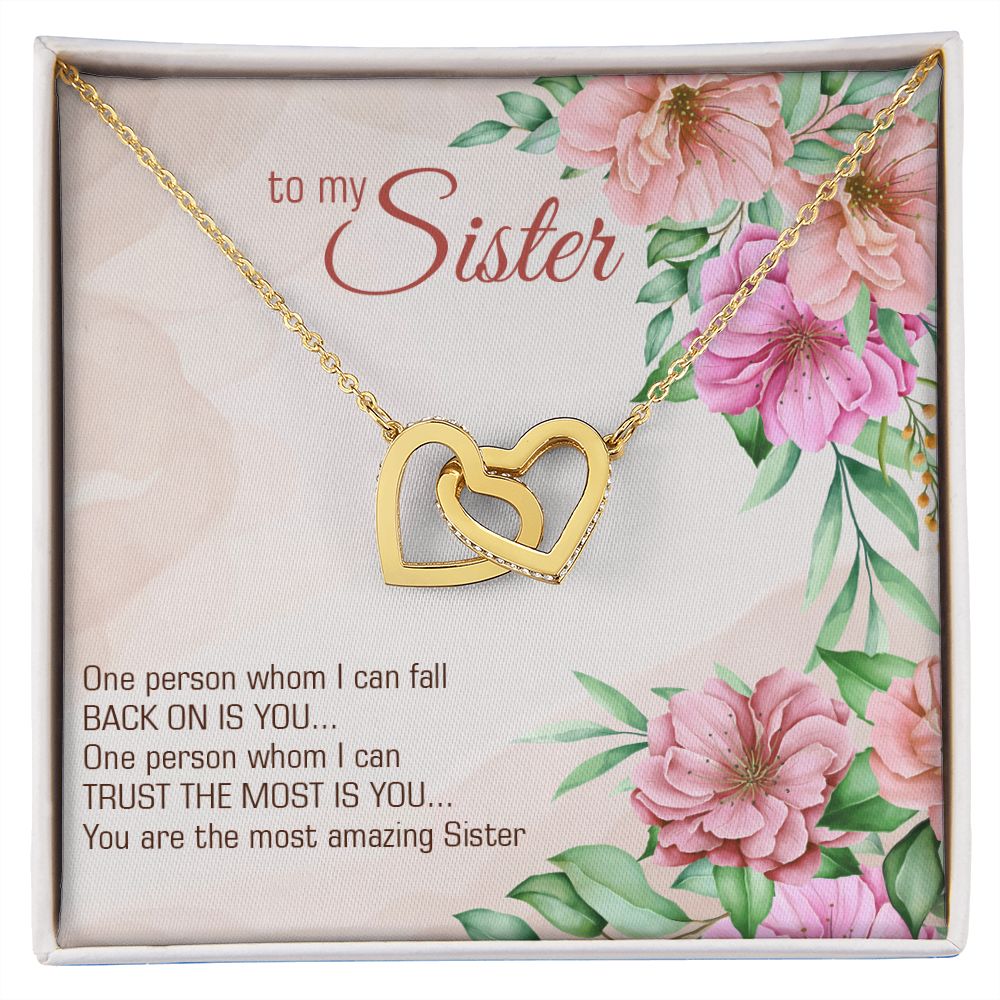 To My Sister you are amazing heart necklace