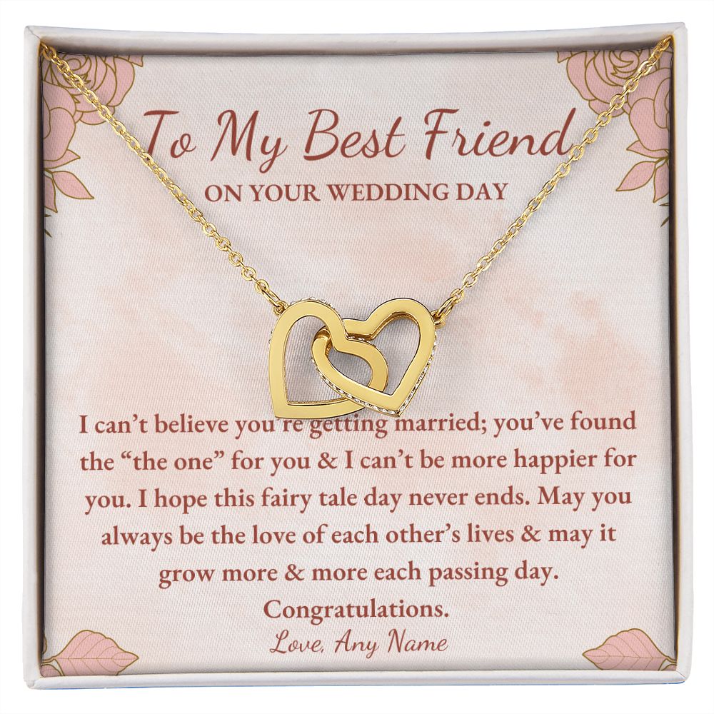 Personalized best friend wedding necklace gift